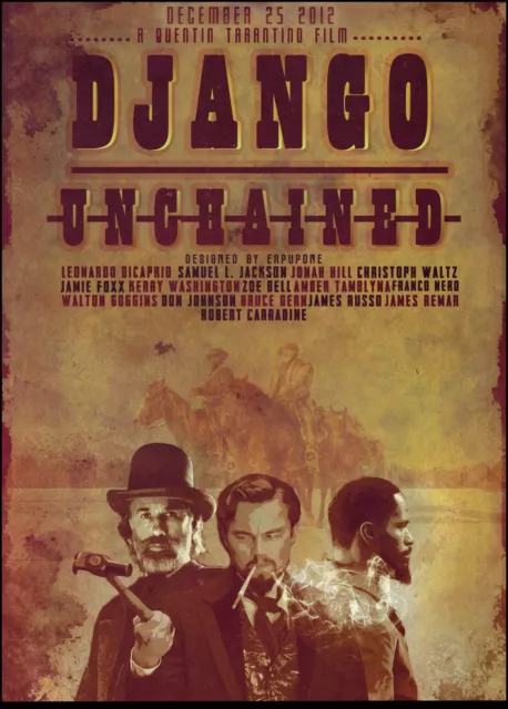 New Django Unchained Movie Cinema Poster  Premium Wall Art Print  Size A5-A1