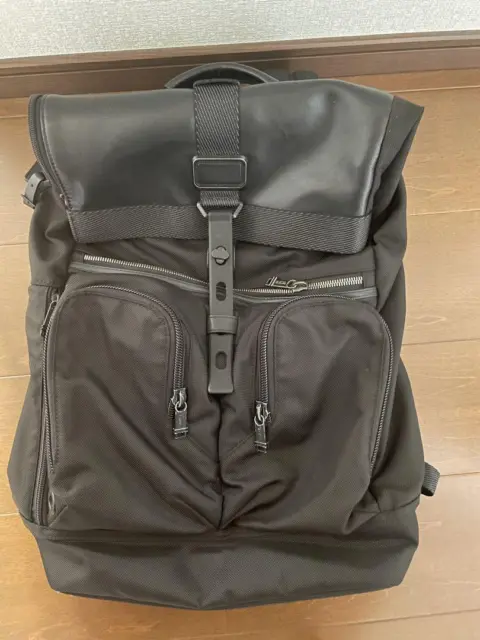 TUMI Bag Alpha Bravo London Roll Top Backpack Black Used Japan