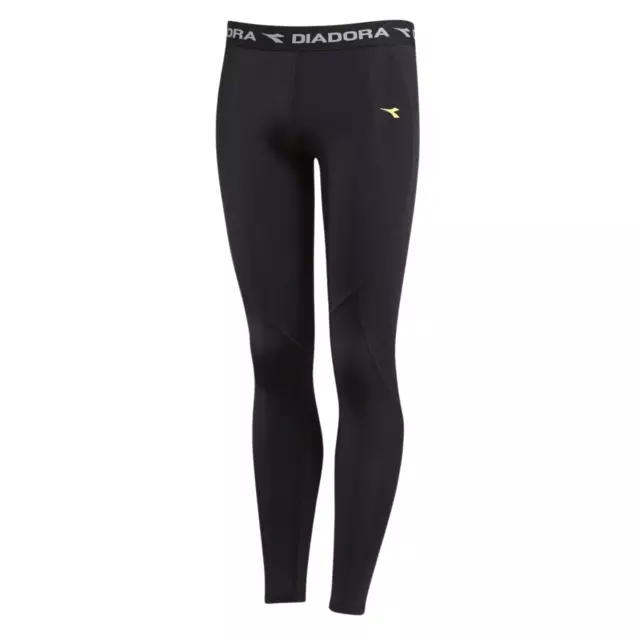 Kids Compression Tights Long Johns Running Junior Boys Thermal Black 16 Diadora