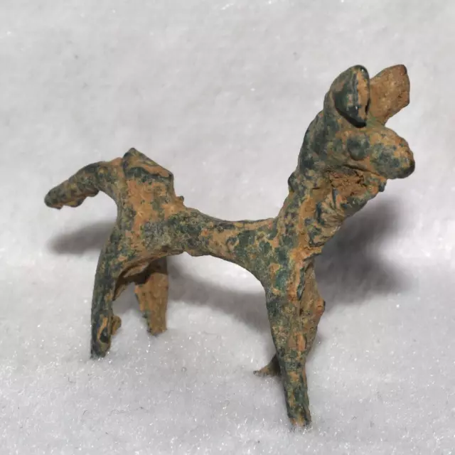 Genuine Ancient Luristan Bronze Animal Statue Figurine Circa 7th Century BCE