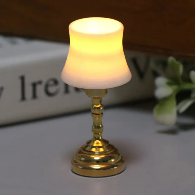 1:12 Dollhouse Miniature Table Lamp LED Lamp Desk Lamp Bedroom Study R DL