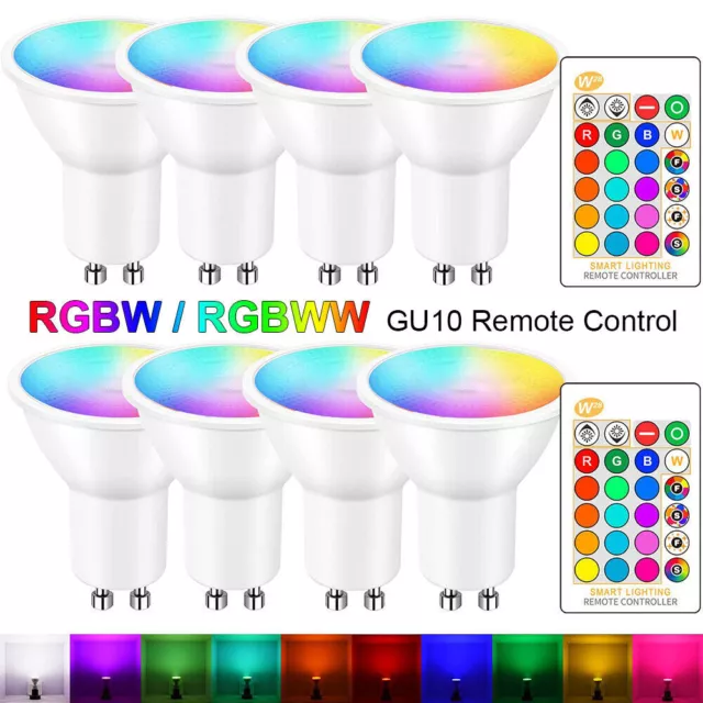 GU10 RGB LED Birne Farbwechsel Lampe Glühbirne Licht mit Fernbedienung 5W Leucht