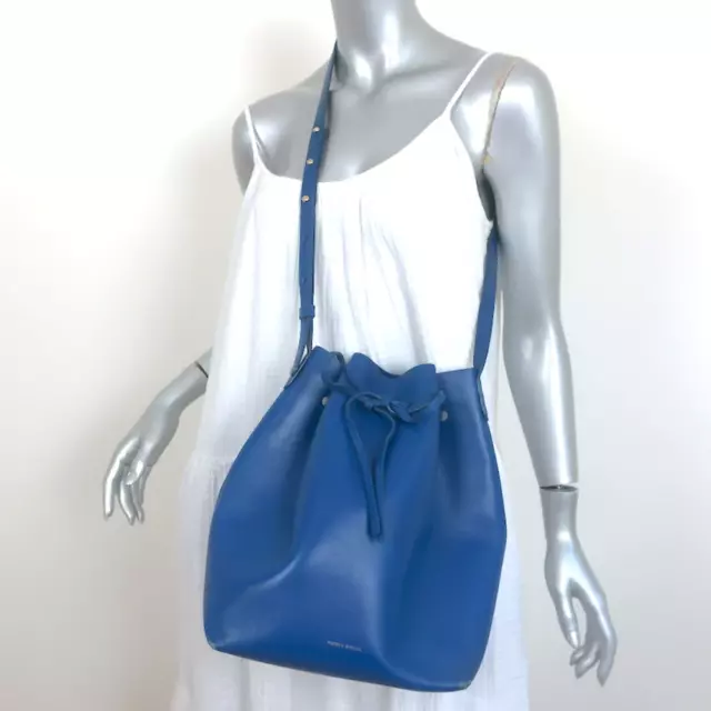 Mansur Gavriel Bucket Bag Royal Blue Leather Crossbody Bag