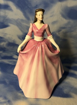 1988 Royal Doulton "Gloria" Glazed Woman Lady in Pink Dress Figurine HN3200 RGUC