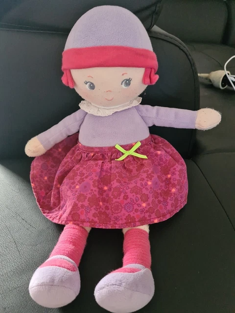 Doudou poupée chiffon rose fleurs COROLLE - Poupée, Lutin Classique