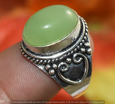 Dragon 14k Bague Dragon Vert Calcédoine Pierre Précieuse Hommes Cadeau Pour Ami I055 