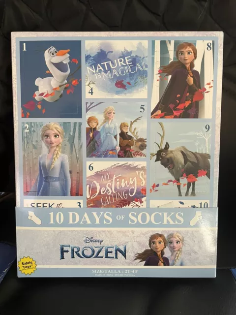 Disney Frozen Toddler Girls 10 Days of Socks - Size 3T - 5T  brand new