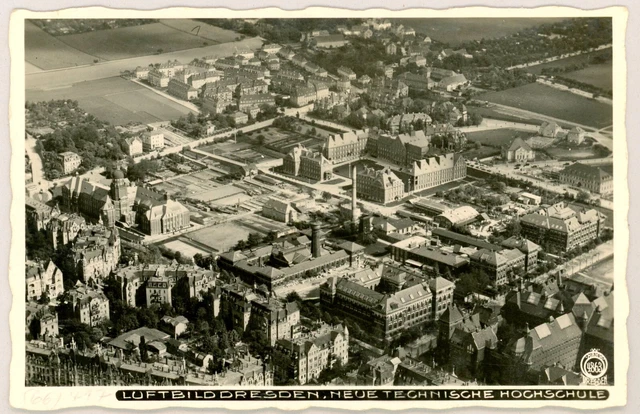 Ansichtskarte Dresden Südvorstadt Luftbild Walter Hahn George-Bähr-Straße - Rar!