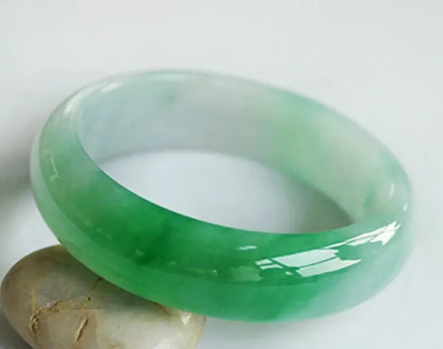 Beautiful Natural Green Jade Jadeite Gemstone Bangle Bracelet 56-64mm Jewelry