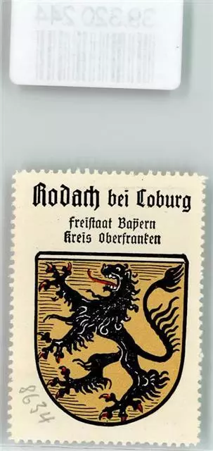 39320244 - 8634 Rodach Wappen Kaffee Hag Schwarzer Loewe Coburg LKR