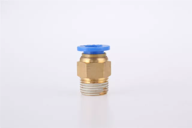 10 Pcs 1/4" PT Male Thread 8mm Push In Joint Pneumatic Connector Quick Fittings