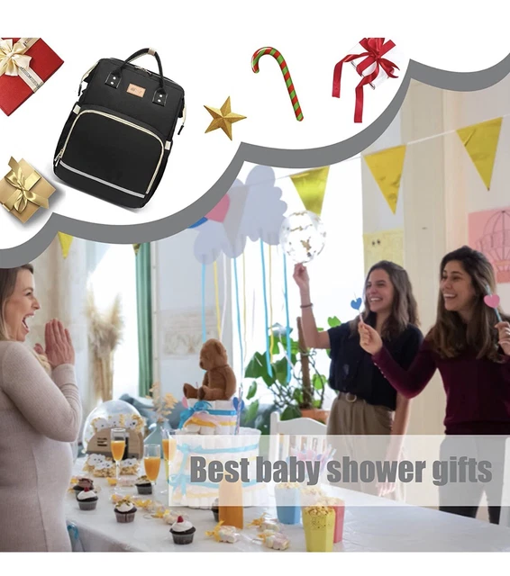 Great Deal  Baby Diaper Bag Backpack with Bassinet Changing Station black 8