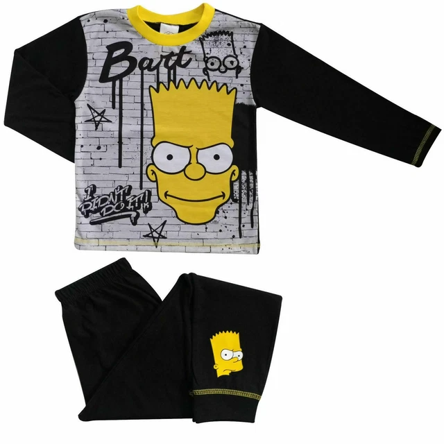Bart Simpson Pigiama per Bambini Disney Pigiama da Notte Scegli Misura