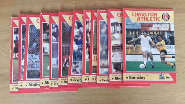 Charlton Athletic 1983/84 Selection of Home League Programmes from menu