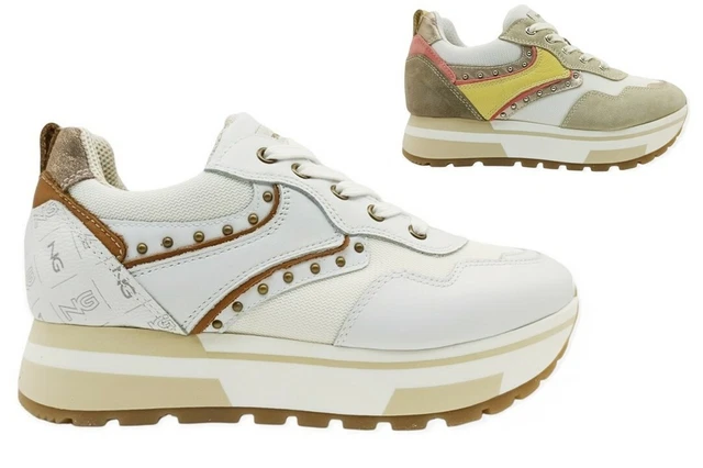 Chaussures Féminin Nero Giardini Baskets Platform Casual Confortable Cuir Italy
