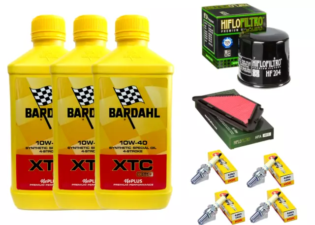 Kit/Tagliando Yamaha  Xj6/Diversion Bardahl Xtc 10W40 /Filtro Olio Aria Candele