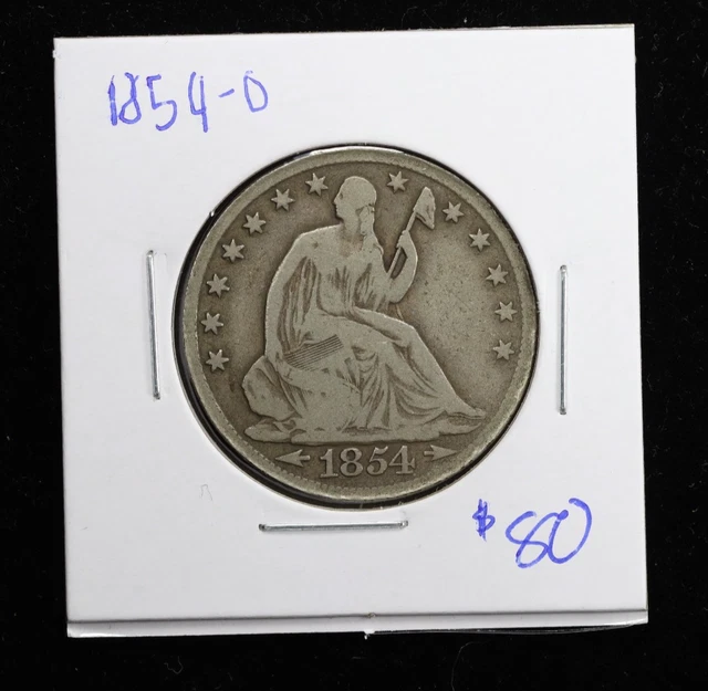 コレクション 1854-O Seated Liberty Half Dollar 1854 O Seated Liberty Half Dollar Coin Value Prices, Photos