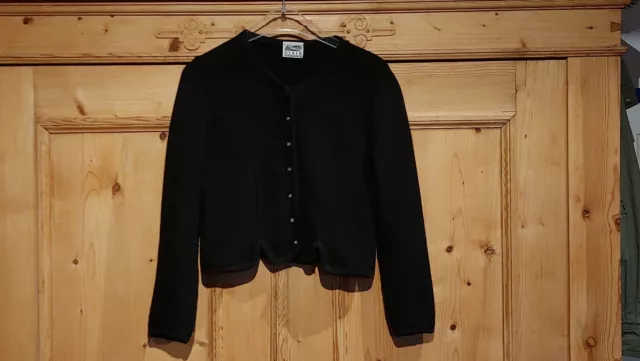 Trachten-Jacke (Strickjacke/Janker) von Huber-Tracht, schwarz, Gr. 36