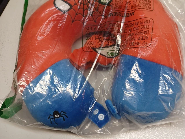Spiderman Travel Neck Pillow With Sleep Mask New