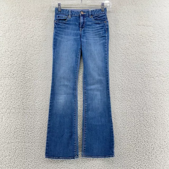 Gap Kids 1969 Girl 12 Slim Bootcut Med Wash Flare Adj Waist Y2K Denim Blue Jeans