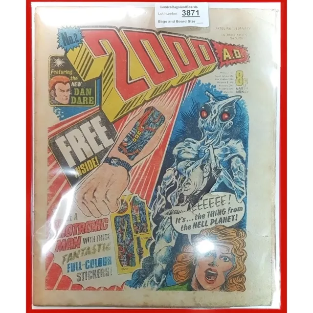 2000AD Prog 2 1st Judge Dredd Appearance 5 3 77 1977 1st Print Comic (set 3871 .