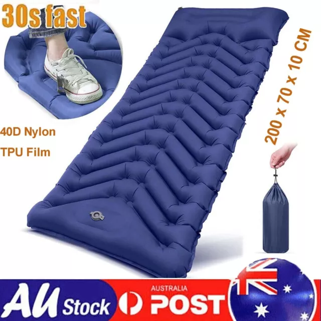 Self Inflating Mattress Sleeping Mat Air Bed Camping Camp Hiking Joinable Single