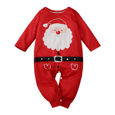 Newborn Baby Boy Girl Romper Jumpsuit Outfit 1st Christmas Outfit Clothes 0-24M