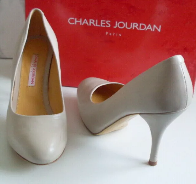 Charles Jourdan Paris Nude Platform Pump Heels Shoes Size UK 4.5 EU 37.5 US 6.5