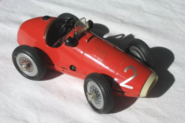 roter Blech Rennwagen· Schuco Grand Prix Racer 1070 Nr. 2 · altes Blechspielzeug