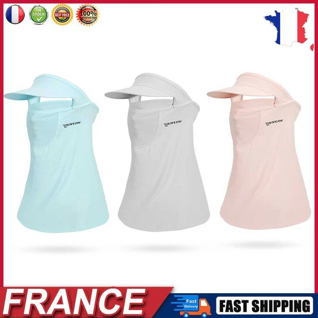 Golf Sun Visor Hat UPF 50+ Ice Silk Face Cover Neck Gaiter for Outdoor Sport fr