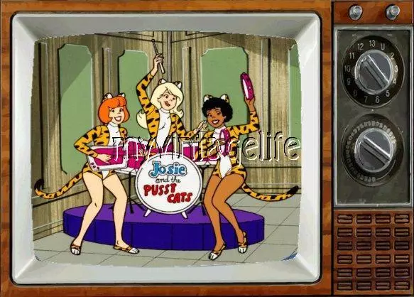 JOSIE & THE PUSSY CATS TV Fridge MAGNET 2" x 3" art SATURDAY MORNING CARTOONS