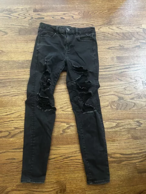 American Eagle Outfitters Curvy Hi-Rise Jegging Womens 10 Black Jeans