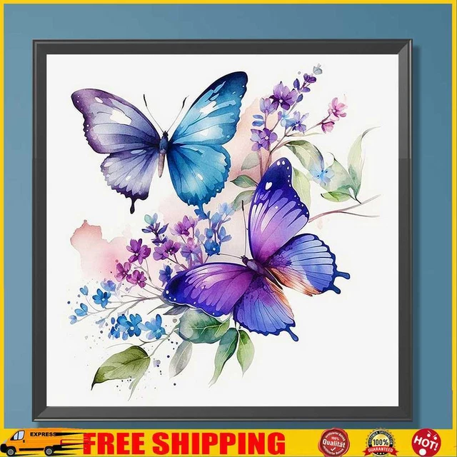 5D Hágalo usted mismo Taladro Redondo Completo Diamante Pintura Mariposa Kit Decoración del Hogar Arte Artesanía