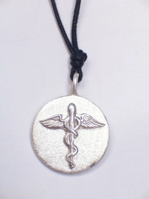 Pendentif Cœur En Argent 925 Avec Caducée - Pour Pharmaciens, Marque Cozzi Gioielli