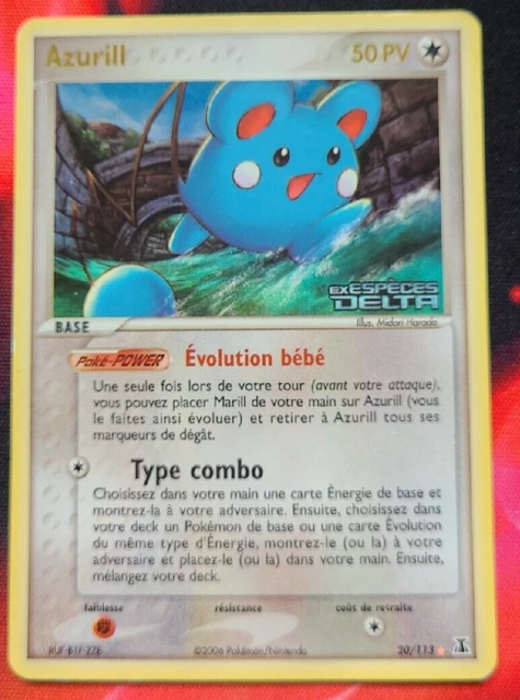 Pokemon - Azurill 20/113 - Ex Especes Delta - Holo Reverse - Francais Fr