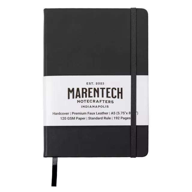 Marentech - Luxury Faux Leather Notebook | Leather Journal | Executive Notebook