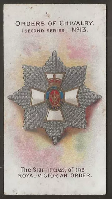 Taddy-Orders Of Chivalry 1912 (2Nd Series)-#13- Quality Military Medals Card!!