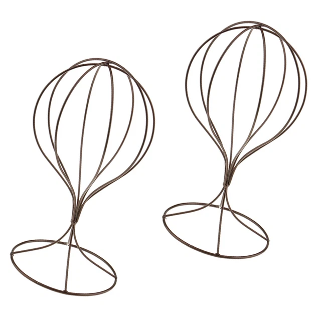 2 Pcs Premium Metal Hat Rack Cheveux Perruques Titulaire De Stockage De Stockage