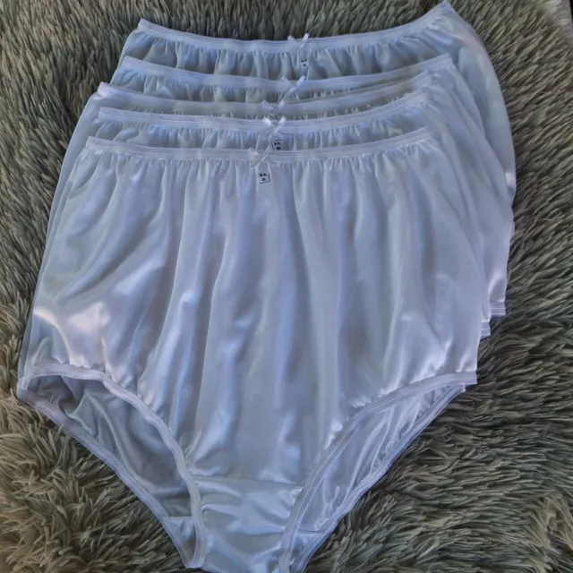 Size 5XL Vintage Style Women Big Granny Underwear Nylon Thai Panties Soft  Briefs
