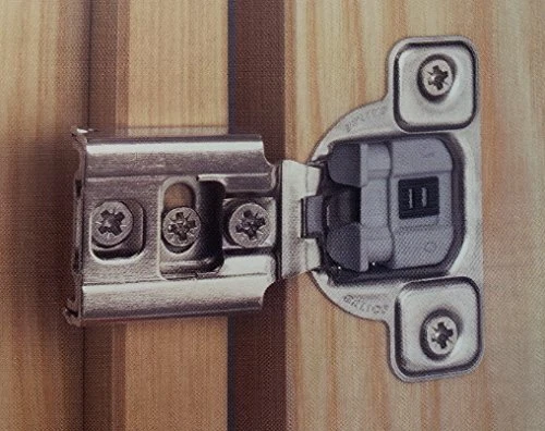 Compact Soft Close Hinge 1/2" Overlay Pack of 10 Hinges with Screws an...