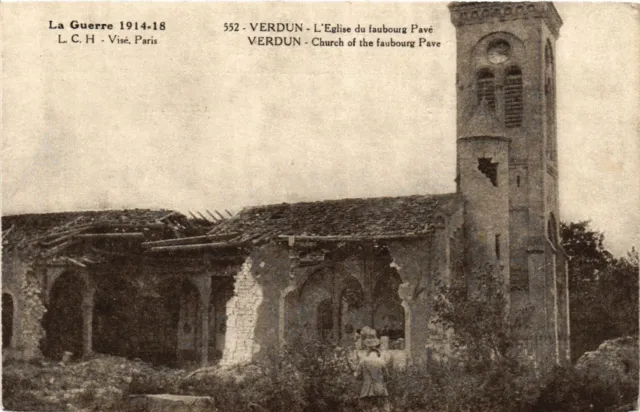 CPA AK Militaire - Verdun - L'Eglise du faubourg Pavé - Ruines (698212)