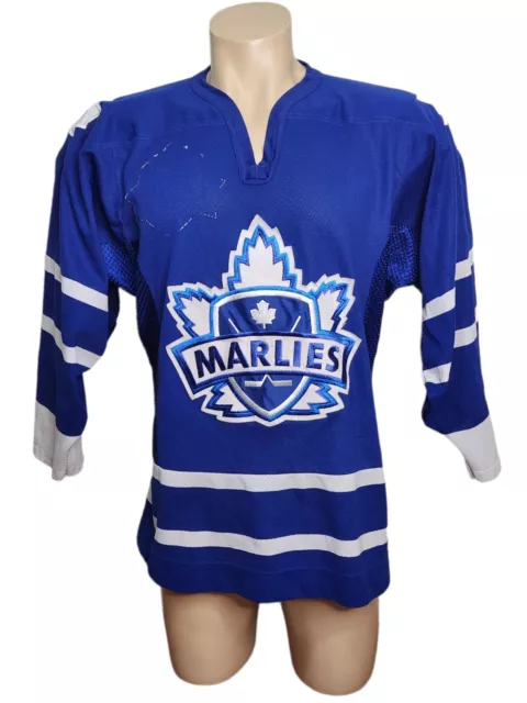 CCM QuickLite Toronto Marlies Game Issue AHL Pro Stock Hockey Jersey 56  JOHNSTON