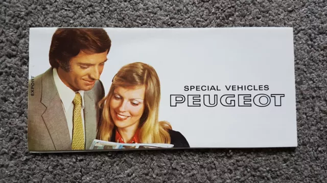 Peugeot Range Sales Leaflet Brochure 1970'S