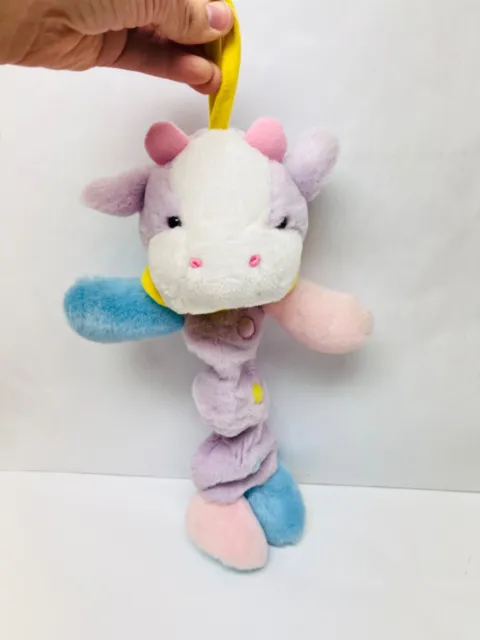 Musical Pull Down Baby Plush Stuffed Animal Nursery Toy Cute Colorful BIN 3