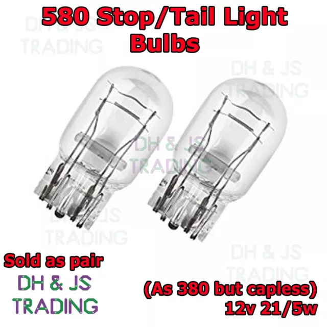 2 x 580 Rear Brake Tail Light Bulbs Car Van Bulb For Honda Civic FN 2005-2011