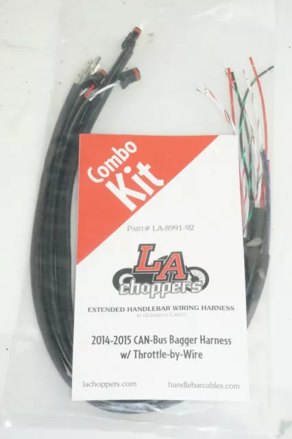 LA Choppers Handlebar Extension Wiring Kit for 2014 Harley Street LA-8991-92