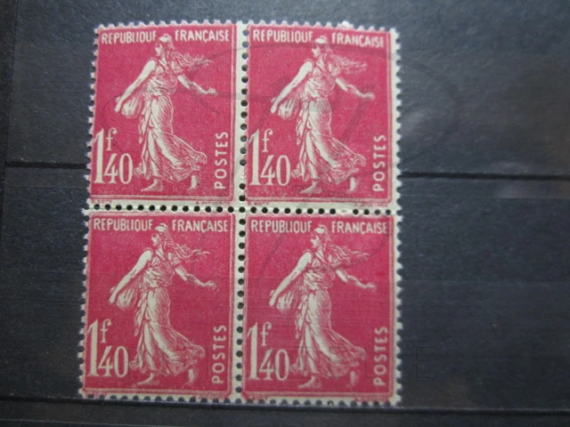 Bloc De 4 Timbres France Type Semeuse Préoblitéré N°56a - Neuf Sans Charnière - Excellent état - Années 1900-1940