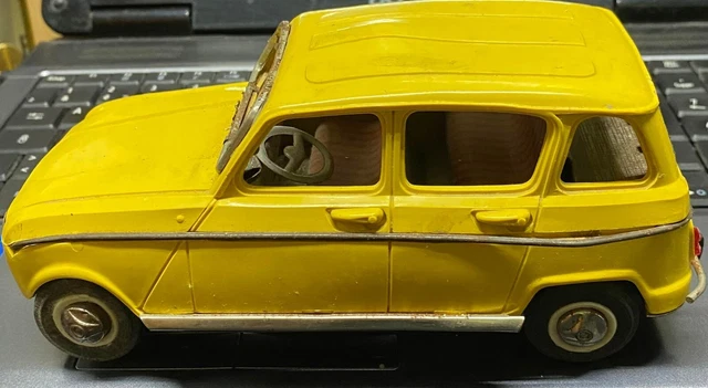 Ancienne Miniature Renault 4L Joustra - Version Poste Jaune