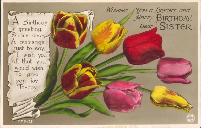 Birthday sister floral rotary photo
