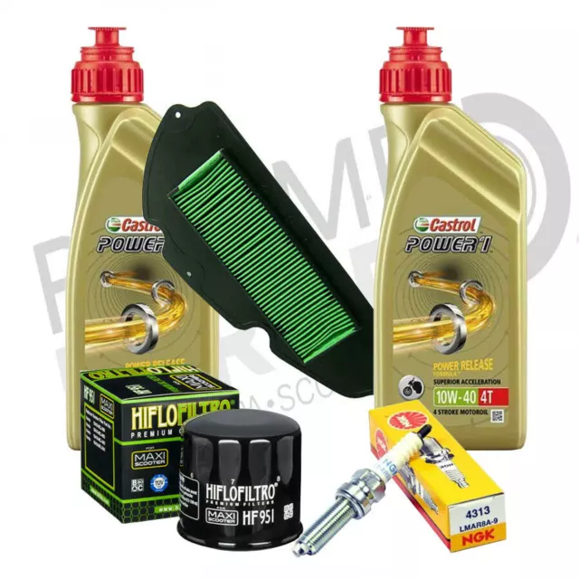 KIT TAGLIANDO HONDA SH 300 i 2006 2007 2008 2009 OLIO CASTROL FILTRI CANDELA